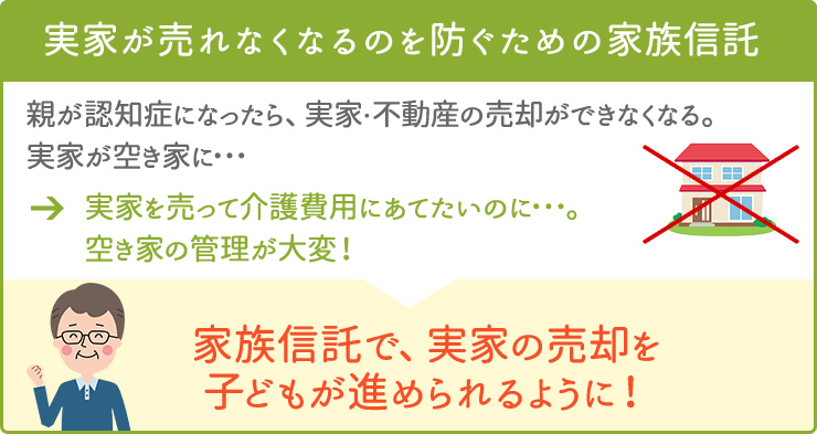 実家が売れなくなるのを防ぐための家族信託